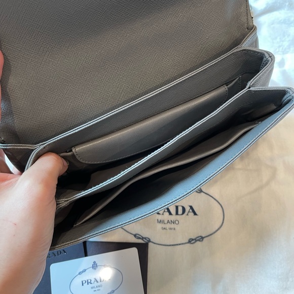 Prada Saffiano Biade Bag- Marmo and Bianco - Picture 4 of 6